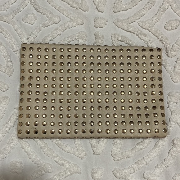 Zara Cream Clutch with Metal Studs - Picture 5 of 11
